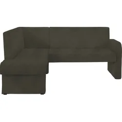 Eckbank HOME AFFAIRE "Umag", grün (khakifarben (arizona 4421)), B:190cm H:89cm T:140cm, Massivholz, Holzwerkstoff, Polyester, Sitzbänke, Sitz und Rücken gepolstert, verschiedene Qualitäten