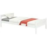 Idimex Einzelbett weiß Holz, Kiefer, Vintage, 90x190 cm, FSC Mix, Schlafzimmer, Betten