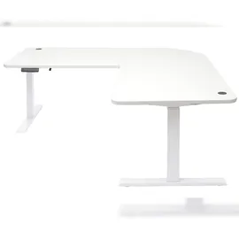 Mendler Eckschreibtisch HWC-D40 Weiß