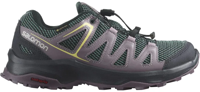 Salomon Custer GTX leichte Sommer Wanderschuhe Damen ebony/moonscape/quail 41