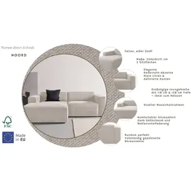 Home Affaire Ecksofa HOME AFFAIRE "Noord mit Kedernaht, Breite 234 cm, L-Form", beige (cream), B:234cm H:71cm T:161cm, 94% Polyester; 6% Nylon, Sofas, Ecksofa, mit Kedernaht, Breite 234 cm, Cord, Struktur, Webstoff