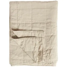 ib laursen Klassischer Quilt aus Baumwolle, 180 x 130 cm, natur