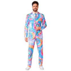Opposuits Kostüm Mr. Tie Dye Anzug, Der Kompromiss zwischen feinem Zwirn und Hippie-Look 60