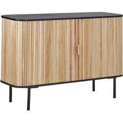 Schrank LINDON Paulownia-Holz Braun / Schwarz