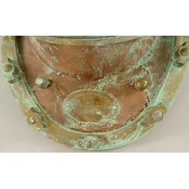 Casa Padrino Antik Stil Deko Taucherhelm Kupfer brüniert / Messing / Antik Grün 42 x 35 x H. 47 cm - Wohnzimmer Deko - Schreibtisch Deko - Luxus ... - Gold/Grün