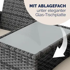 CASARIA Gartenbank 145 x 58 x 87 cm Grau
