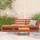 vidaXL Gartensofa mit Fußhocker 2-Sitzer wachsbraun Kiefer