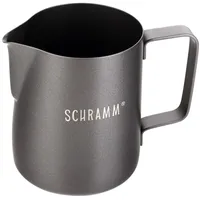 Schramm Schramm® Milchkännchen Milchkanne in schwarz oder grau Edelstahl