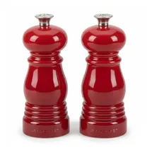 Le Creuset Gewürzmühlen-Set 11 cm Kirschrot befüllt