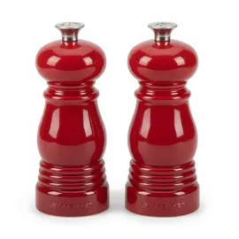 Le Creuset Gewürzmühlen-Set 11 cm Kirschrot befüllt