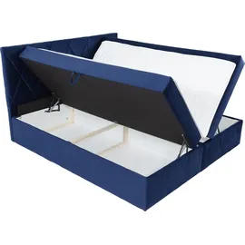 Mirjan24 Boxspringbett Simoti, Doppelbett mit zwei Bettkästen für die Bettwäsche, Hauptmatratze, Topper und Kopfteil (Magic Velvet 2299, Größe... - Braun