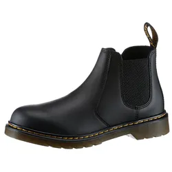 Chelseaboots DR. MARTENS "2976 Y", Kinder, Gr. 37, schwarz, Leder, klassisch, Schuhe, Kinderstiefel, Freizeitschuh mit Reißverschluss, Stretcheinsatz