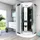 AcquaVapore D58-03M0 Komplettdusche mit Schiebetür 80 x 80 cm Schwarz Sicherheitsglas D58-03M0-EC