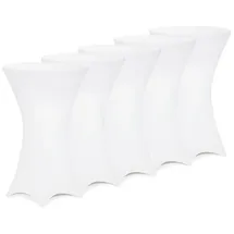 DEUBA Stehtischhusse Weiß Ø 70-75 cm 5er Set