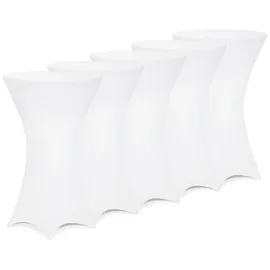 DEUBA Stehtischhusse Weiß Ø 70-75 cm 5er Set