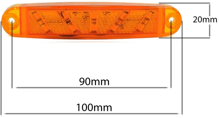 LED Seitenmarkierungsleuchte FR0300S, orange Farbe, 10 LEDs
