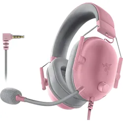 RAZER BLACKSHARK V2 X(PlayStation) - Kabelgebundenes Esports-Headset , Over-ear Gaming Headset Quarz/Rosa