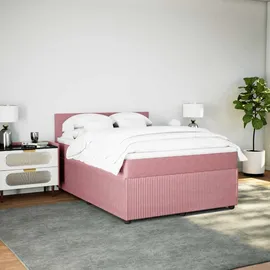 vidaXL Boxspringbett 140 x 200 cm Rosa