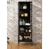 fif möbel Vitrine STEP (1-St) Standvitrine, Vitrinenschrank, Glasvitrine, Sammlervitrine schwarz