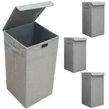 Dune Design 3er Set 50L Wäschekorb mit Deckel - XXL Wäschesammler