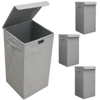 Dune Design 3er Set 50L Wäschekorb mit Deckel - XXL Wäschesammler