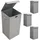 Dune Design 3er Set 50L Wäschekorb mit Deckel - XXL Wäschesammler