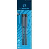 Schneider 187912 Universal Permanentmarker Maxx 222 F, 0,7 mm, schwarz, 2 Blisterkarte