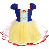 Lito Angels Prinzessin Schneewittchen Kleid für Kleinkind Mädchen, Party Kostüm Verkleidung Geburtstagskleid, Größe 4-5 Jahre 110