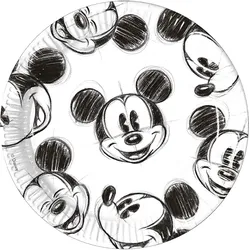 Procos - Micky Maus Faces - Pappteller (Ø23cm, 25 Stück)