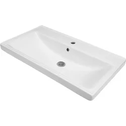 Keramik Waschtisch Waschbecken Einbau Waschtisch Wasch Tisch weiß 80x44,5x15