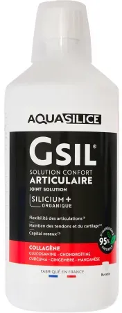 GSIL Buvable Collagen Silizium Gelenkswohlbefinden Bio Flasche 1l