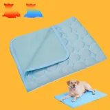 Qosigote Matte, Kühlmatte für Hunde, Hundekühlmatte Selbstkühlend, Atmungsaktiv Waschbares Hundekissen für Sommer, XS-XXL (Hellblau, M-62X52)