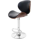 Mendler Barhocker Foxrock Holz Bugholz Retro-Design 0 x 0 cm Schwarz