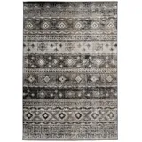 MeGusta Kurzflor Teppich VintageDesign UsedLook EthnoDesign Grau 160x230 cm Marcela