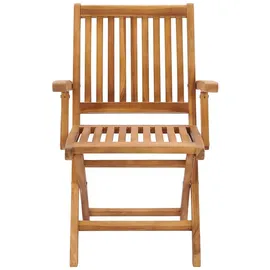 vidaXL Klappbare Gartenstühle mit Kissen 41 x 41 x 88 cm braun 4 St.
