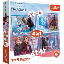 Trefl 4 in 1 Puzzle - Prinzessinnen (54 Teile)
