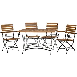 acamp Tischgruppe Lindau Tisch 120x80cm + 2x Lindau Sessel + 2x Lindau Stühle