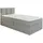 A&J MöbelLand Boxspringbett, Jugendbett NASI 80x200 (Rechts) mit Bettkästen, Bonell-Matratze und Topper. Farbe: Grau. - Grau