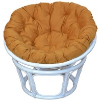 moebel-direkt-online Loungesessel Sessel (Papasansessel inklusive Kissenauflage, Rattansessel inklusive Kissenauflage) orange