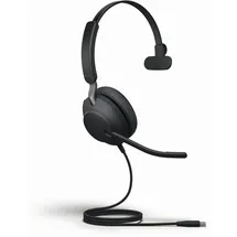 JABRA Evolve2 40 SE UC Mono USB Headset schwarz USB-C mit Verlängerungskabel