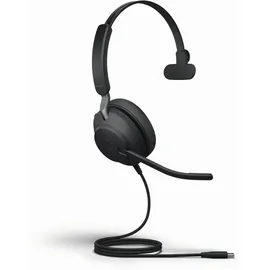 JABRA Evolve2 40 SE UC Mono USB Headset schwarz USB-C mit Verlängerungskabel