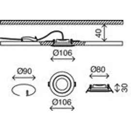 Briloner Einbauleuchte 3er Pack (7283-032)