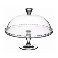 Pasabahce Tortenplatte mit Fuß und Haube, 32 cm Transparent