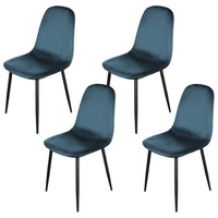 HTI-Living Esszimmerstuhl Stuhl Savannah Velvet Blau (Set, 4 St), Esszimmerstuhl Samt blau