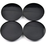 RhinoTuning 4 Stück Satz 80mm Nabendeckel OD 80mm ID 48mm Radkappen Radnabendeckel Nabenabdeckung Kompatibel mit BBS 09.24.410 (Schwarz)