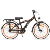 AMIGO Kinderfahrräder Jungen Roady 20 Zoll 27,5 cm Jungen Rücktrittbremse Schwarz/Orange - Orange/Schwarz