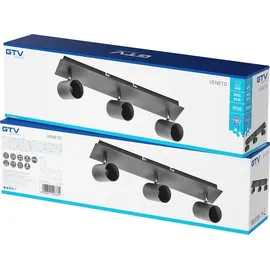 Gtv VENETO 3 GU10 Rund schwarz