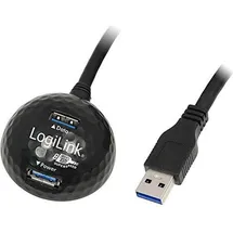 Logilink USB 3.2 Gen1 USB-A Stecker, USB-A Buchse 1.50m Schwarz