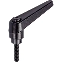 Halder 24400.0016 Verstellbare Klemmhebel, Schwarz, d1=13 mm / d2=M4 / l1=16 mm
