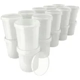 FixedByU Eimer mit Deckel 16 Liter Transparent 20 St.